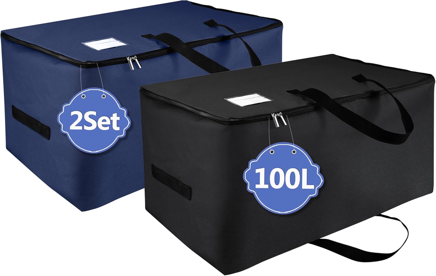 Sac de rangement pliable noir et bleu foncé 100 L Vendos85 - Mathon