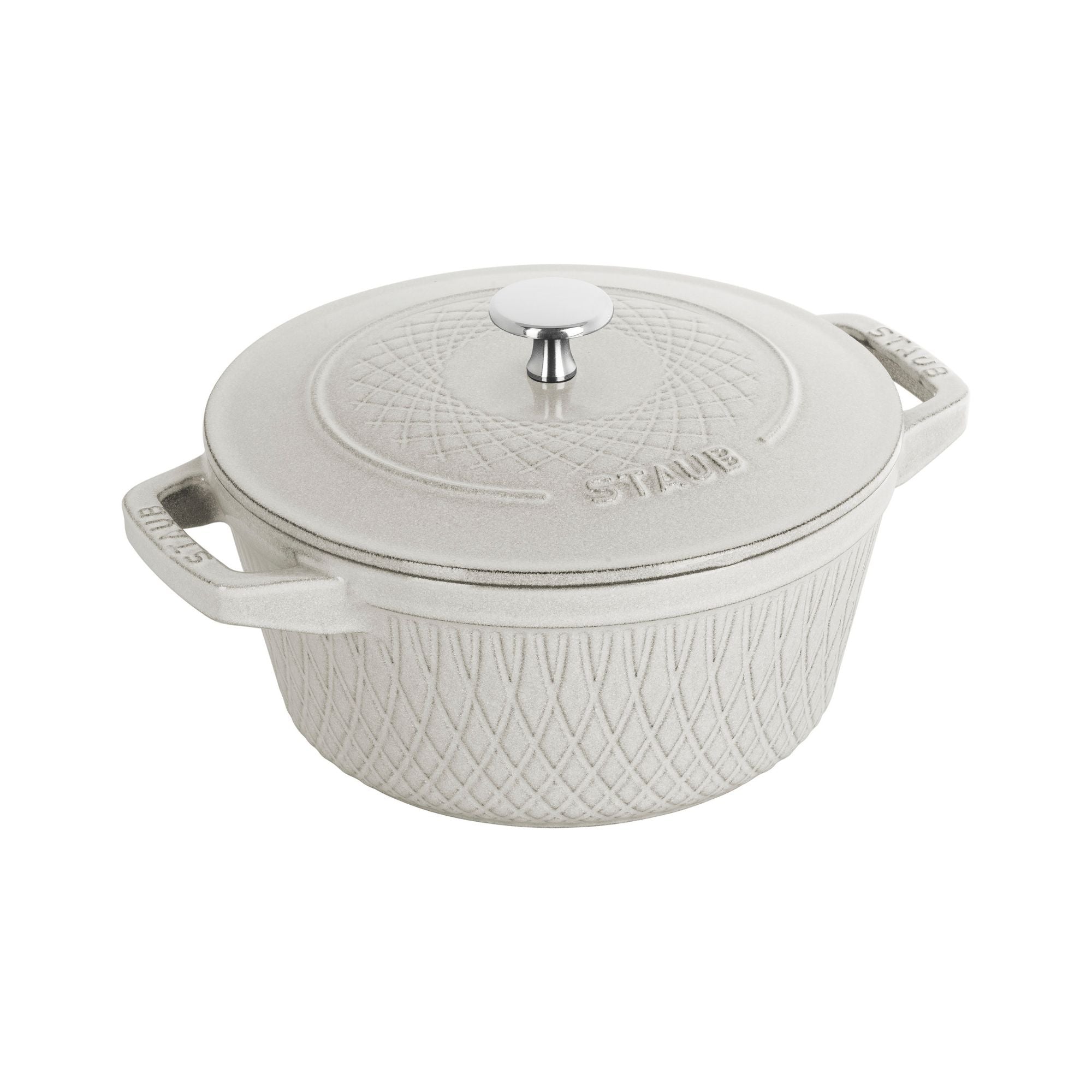 Cocotte twister 24 cm, Rond(e), Truffe blanche, Fonte Staub - Mathon - 1