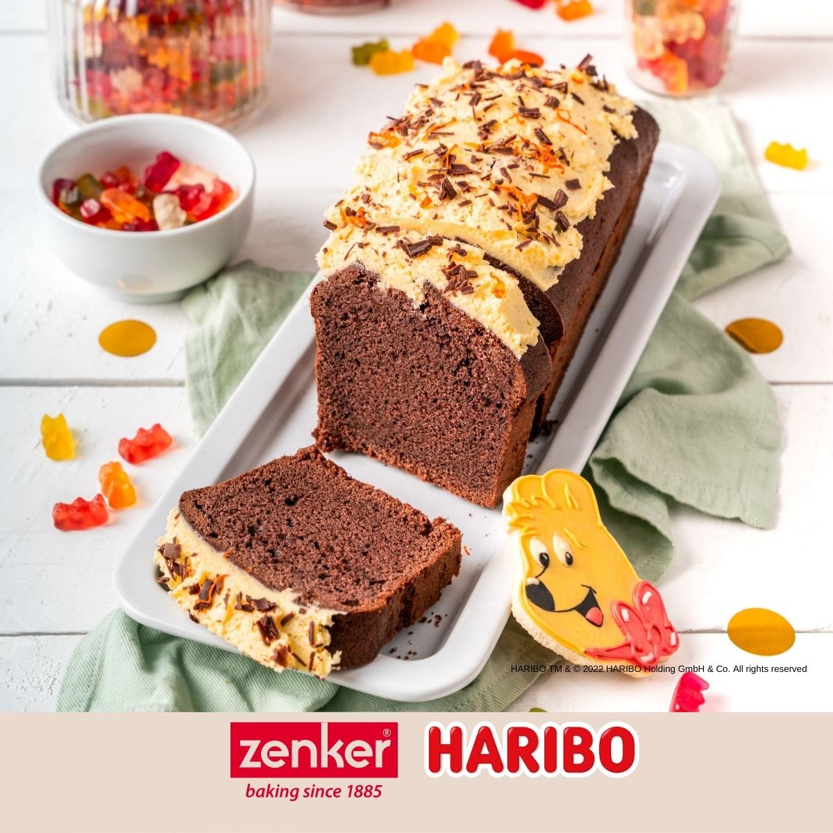 Moule à cake 25 cm avec emporte-pièce Zenker Haribo Zenker - Mathon - 5