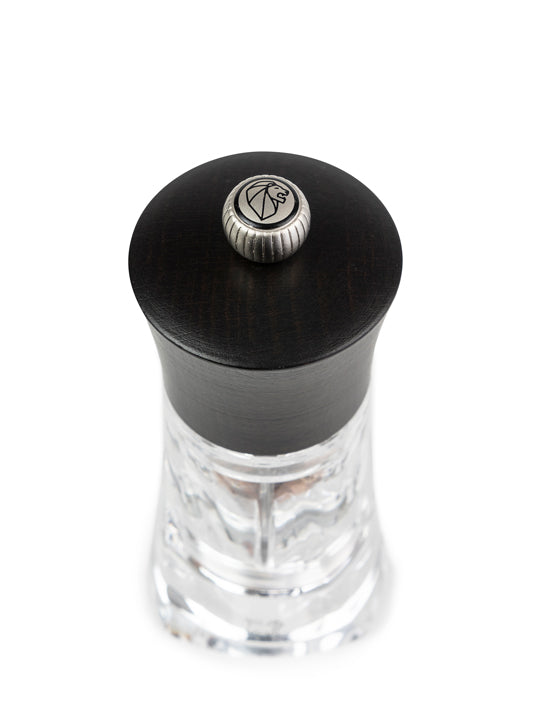 Oléron Moulin à piment manuel en bois et acryl couleur chocolat 14 cm Peugeot - Mathon - 4