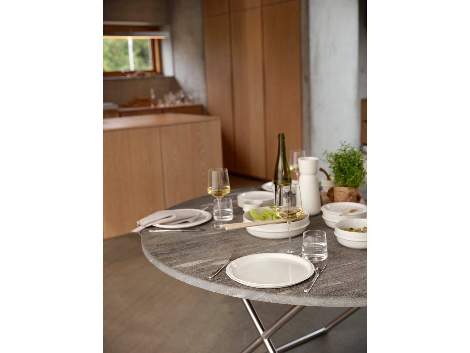 Assiette EAU en porcelaine Blanc cassé Zone Denmark - Mathon - 3