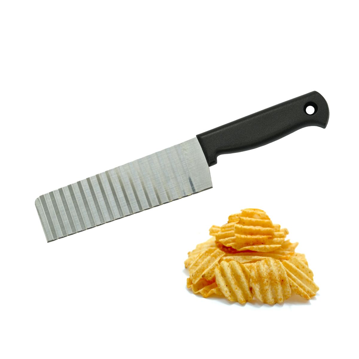 Couteau à lame ondulée pour frites, légumes et fruits Nirosta - Mathon - 1