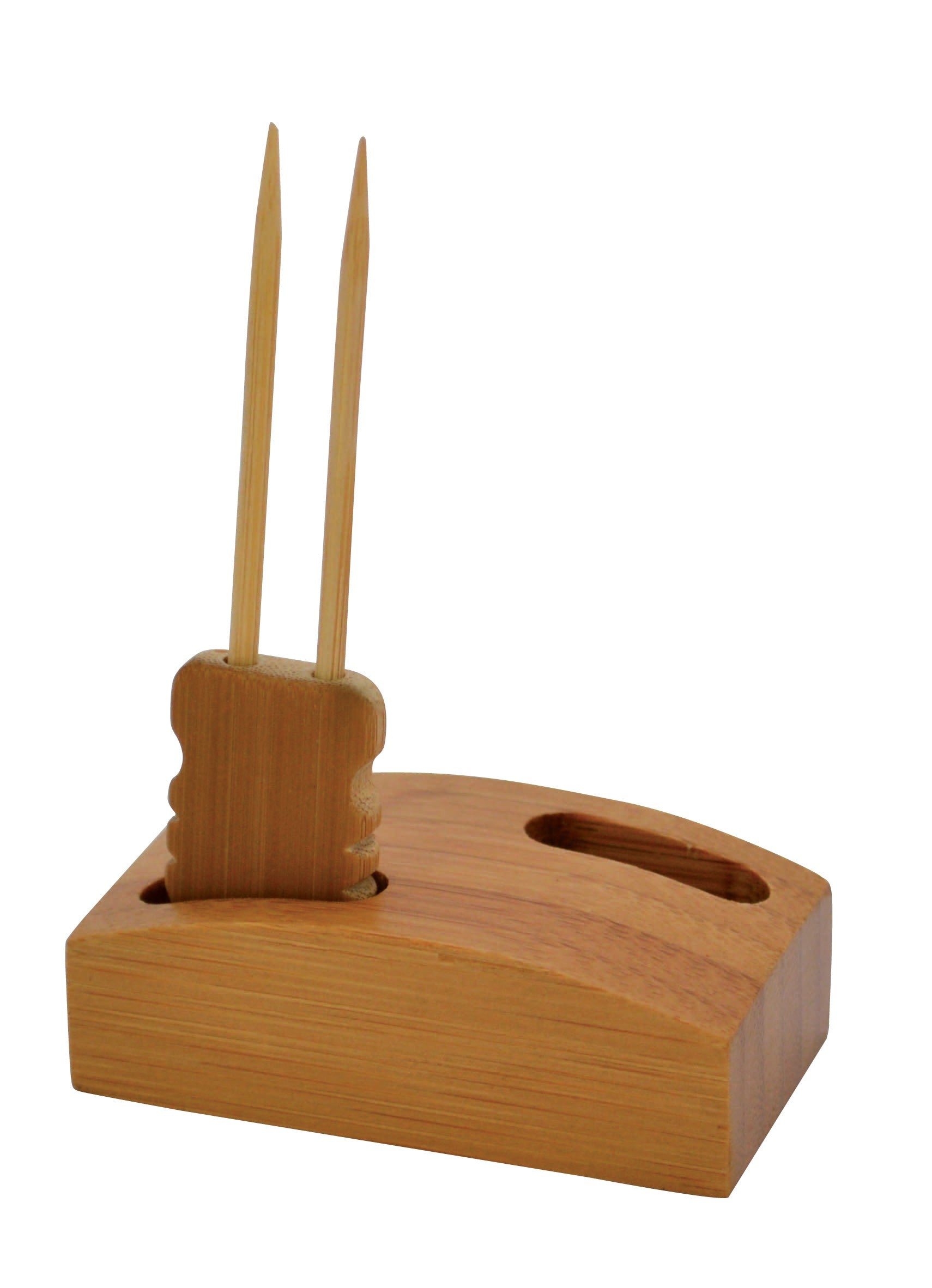 10Pcs - Mini socle bambou pour 2 pics "Shani"  60x35x20mm FirstPack - Mathon - 3