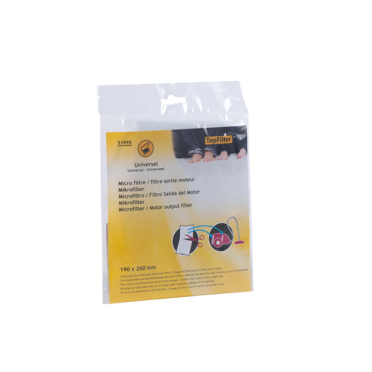 Filtre aspirateur universel sortie moteur TopFilter TopFilter - Mathon - 1