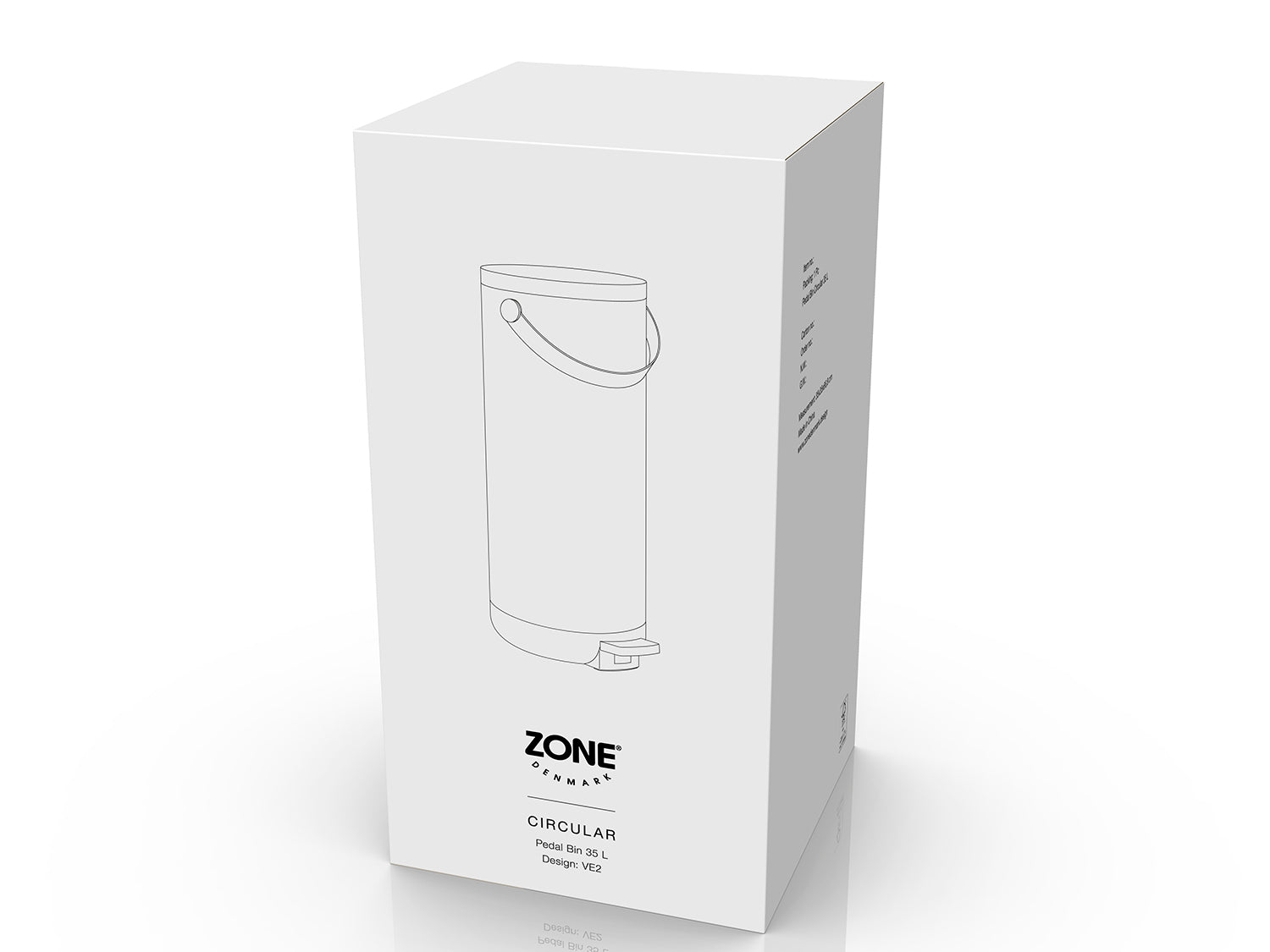 Poubelle à pédale CIRCULAR en abs et métal Gris chaud Zone Denmark - Mathon - 2