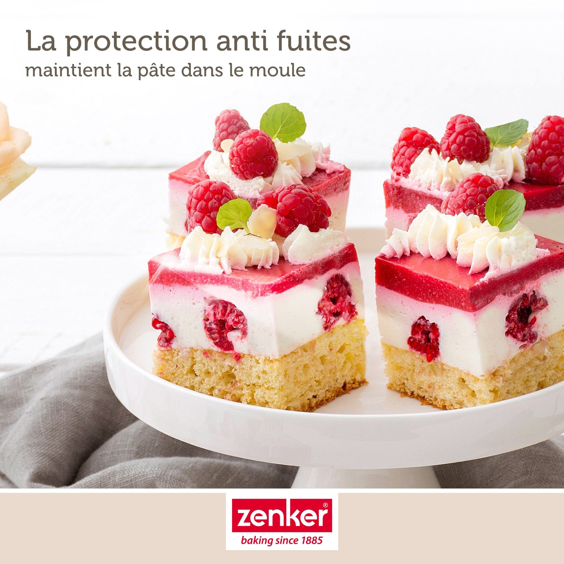 Moule à charnière rectangulaire en acier émaillé et sa spatule 42 x 29 cm Zenker Deluxe Zenker - Mathon - 7