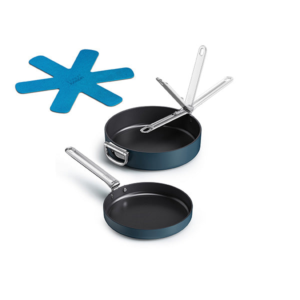 Set de 2 Poêles en aluminium revêtu Space 24 et 28 cm et séparateur protecteur Joseph Joseph - Mathon - 2