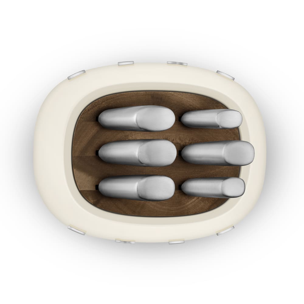 Bloc de 6 couteaux inox Crème Smeg - Mathon - 3