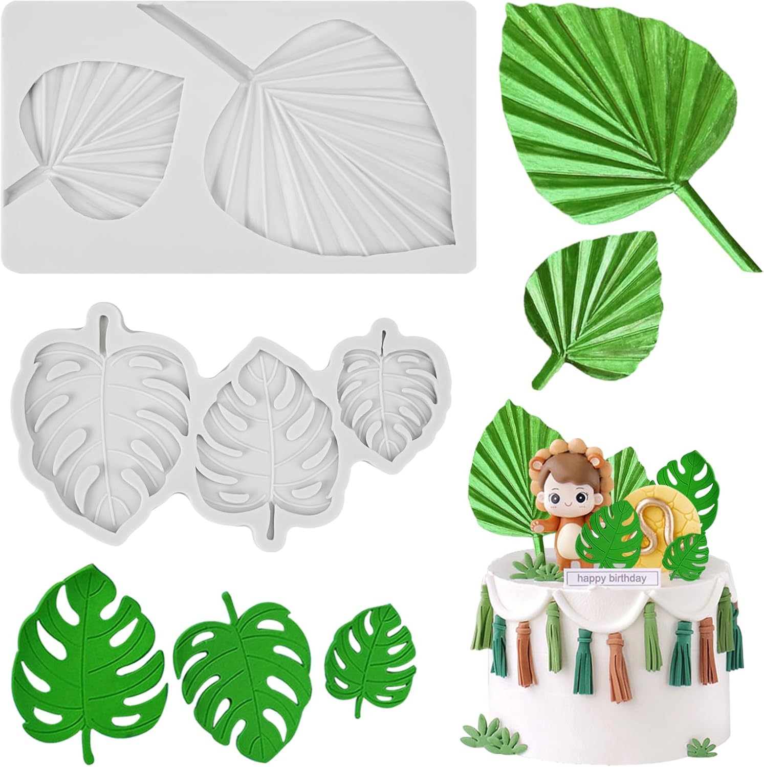 2 Moule Silicone Feuilles Vendos85 - Mathon