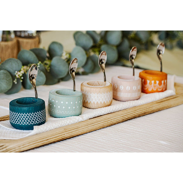 Coffret coquetier et cuillère Piou Indienne rose Roger Orfèvre - Mathon - 5