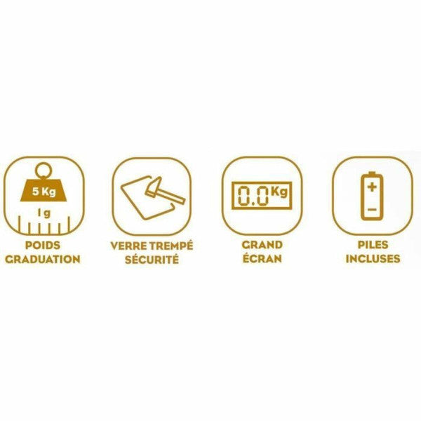 Balance De Cuisine Little Balance Slim Orange 8090 5 Kg Little Balance - Mathon - 5