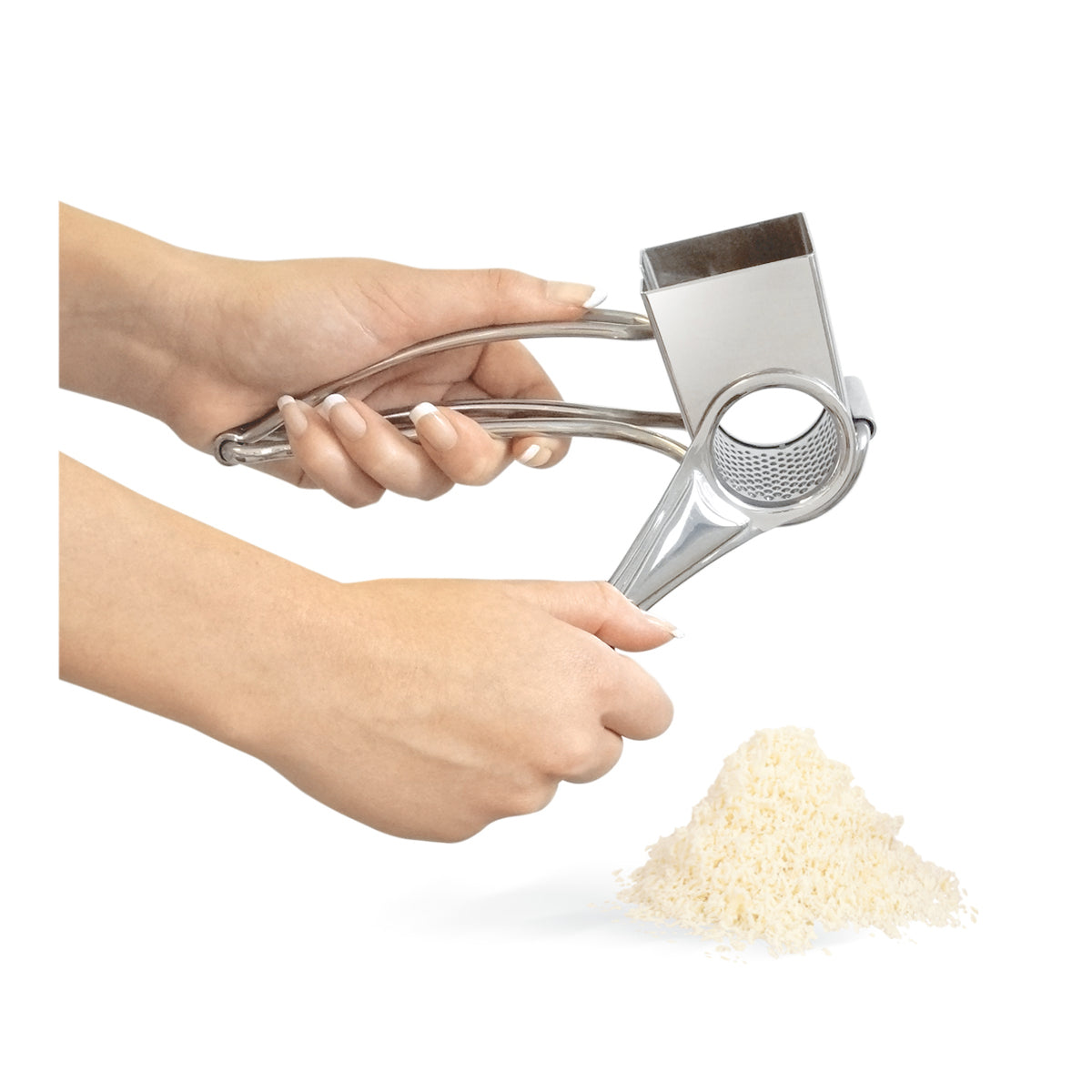 Moulin râpe à fromage inox - 1 tambour gruyère La Bonne Graine - Mathon - 4