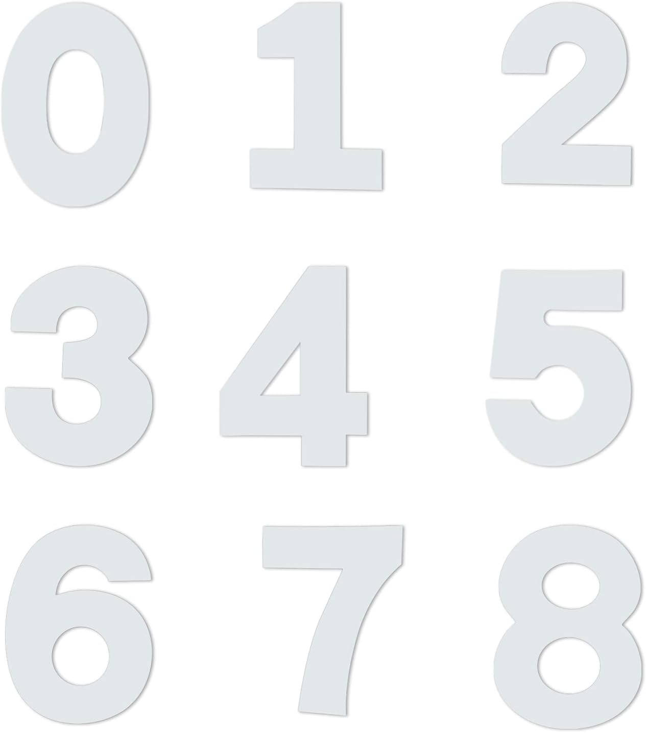 9 Pièces Moule à Gâteau Numérique en Acrylique Moules à Gâteau en Forme de Chiffres de 0 à 8 (12 pouces) Vendos85 - Mathon