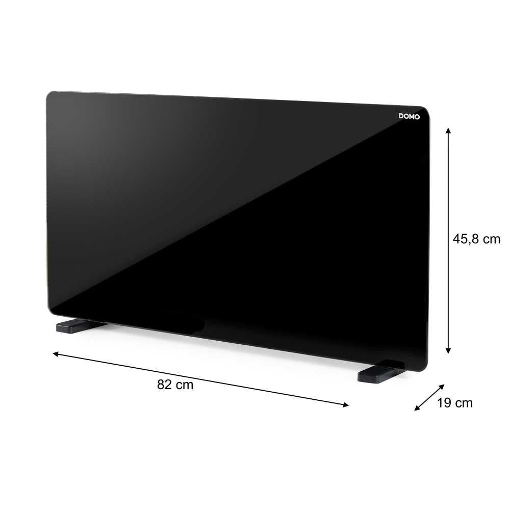Convecteur De Chauffage En Verre Avec Wifi 2000w Noir Domo Do7356ch Domo - Mathon - 2