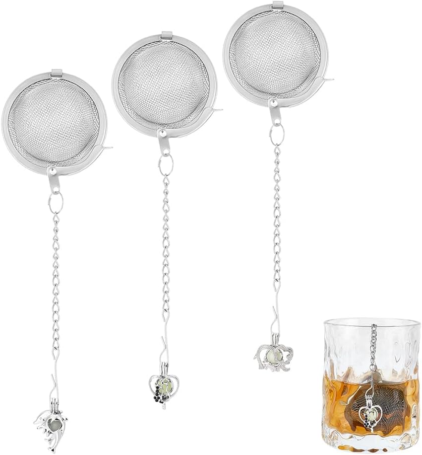 Lot de 3 infuseurs à thé en acier inoxydable avec pendentifs Vendos85 - Mathon