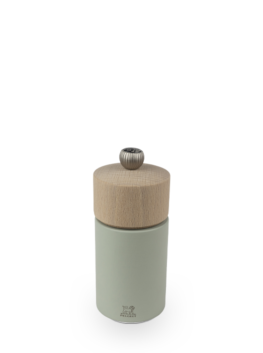 Boreal Moulin à sel manuel en bois, vert sauge, 12 cm Peugeot - Mathon - 1
