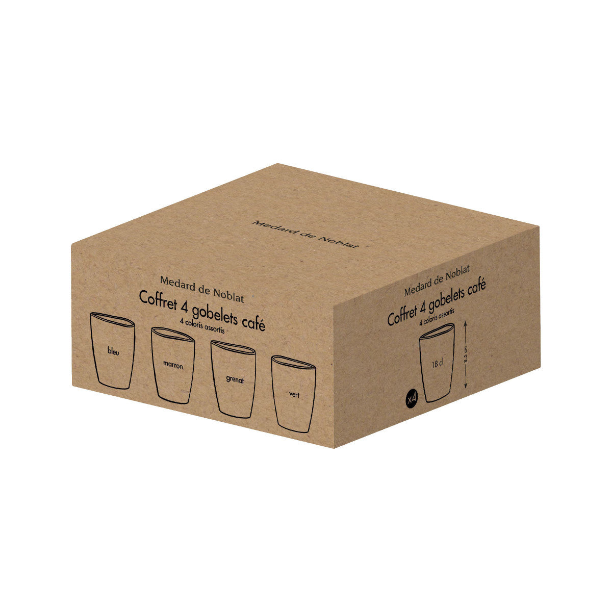 Fuji - Set de 4 gobelets à café 18 cl assortis Médard de Noblat - Mathon - 6