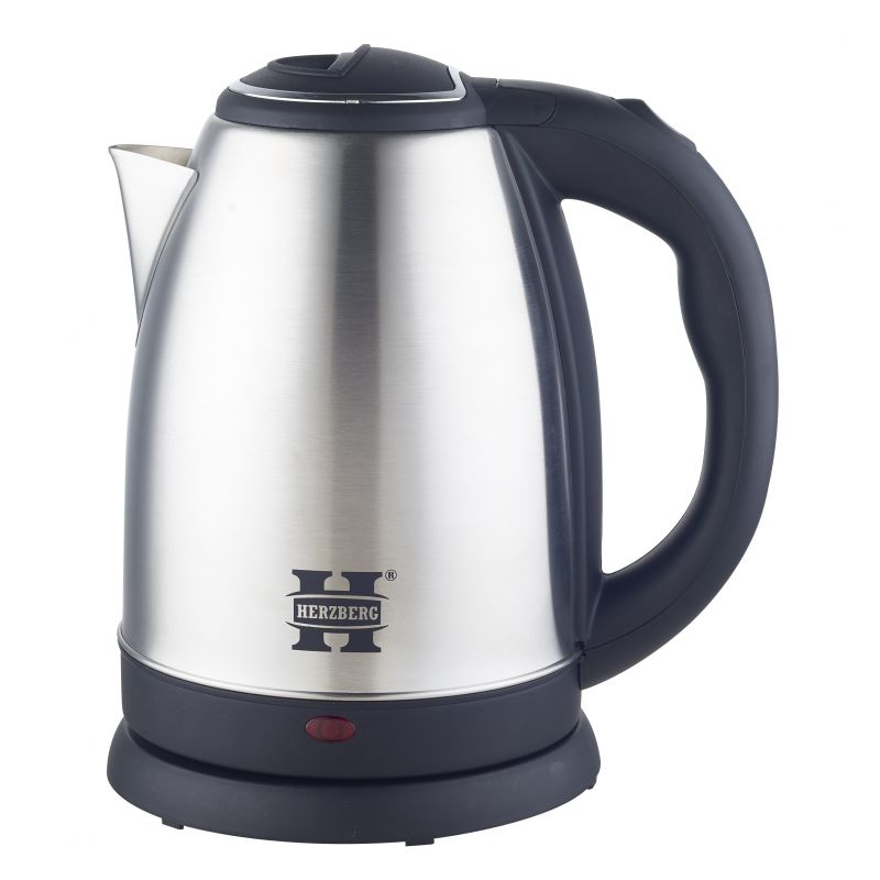 Bouilloire électrique 1.8L inox sans fil argent Herzberg HG5011-SIL Herzberg - Mathon - 1