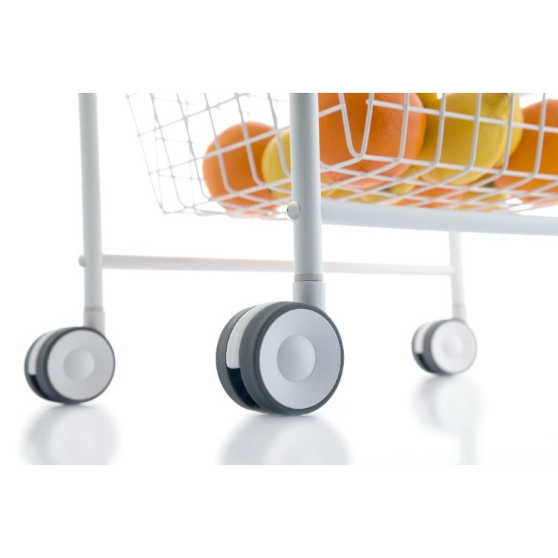 Desserte de cuisine axo, 3 grands paniers coulissants, blanc-hêtre Don Hierro - Mathon - 10