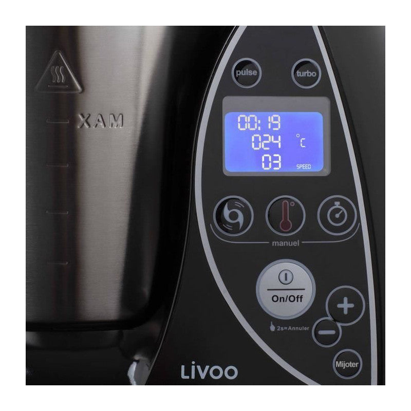Livoo Dop142n Robot Culinaire Chauffant - Noir Et Métal Livoo - Mathon - 3