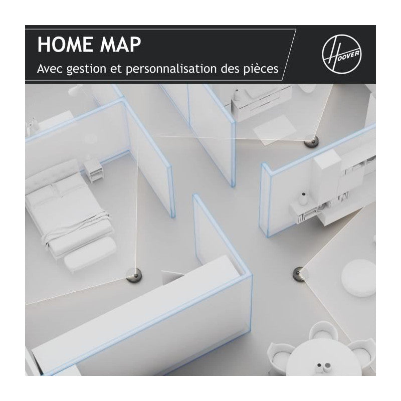 Hg510d Aspirateur Robot Dry - Wifi - Navigation Laser - Brosse Xl - Autonomie 90min - Puissant - Ultra Silencieux 68 Dba Hoover - Mathon - 4