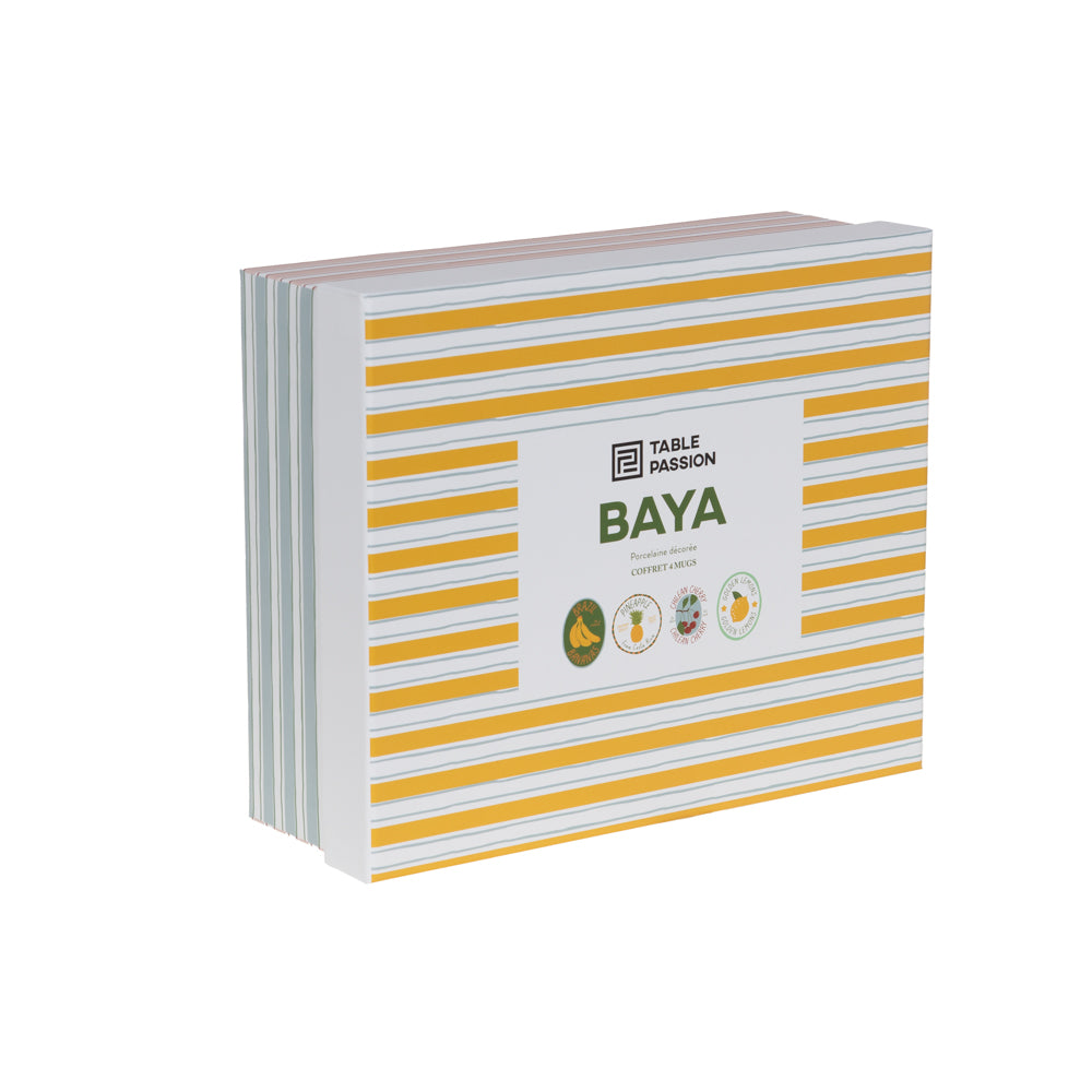 Coffret de 4 mugs Baya 34 cl Table passion - Mathon - 2