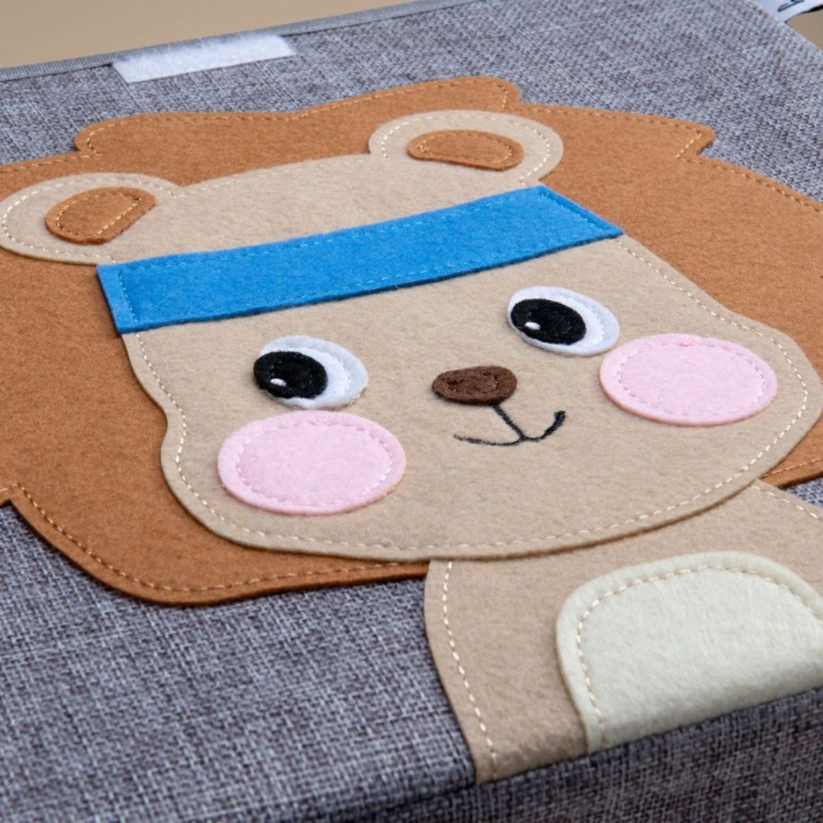 Boîte de rangement en tissu pour enfant "lion" avec couvercle, compatible Ikea Kallax Lifeney Fackelmann - Mathon - 7