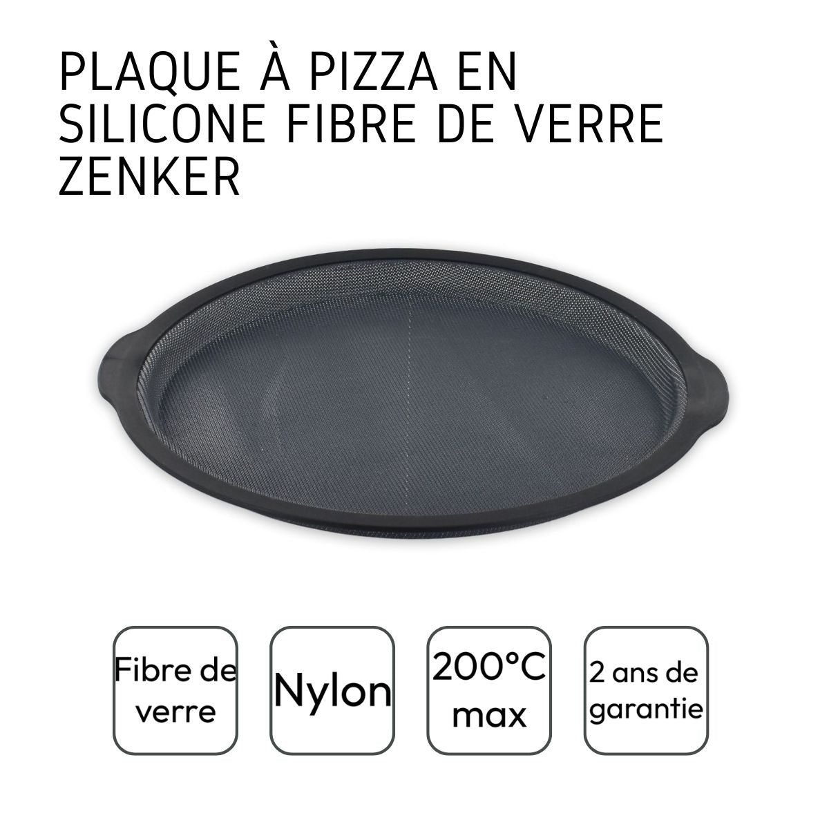 Plaque à pizza ronde 36 cm Zenker Silicone fibre de verre Zenker - Mathon - 4