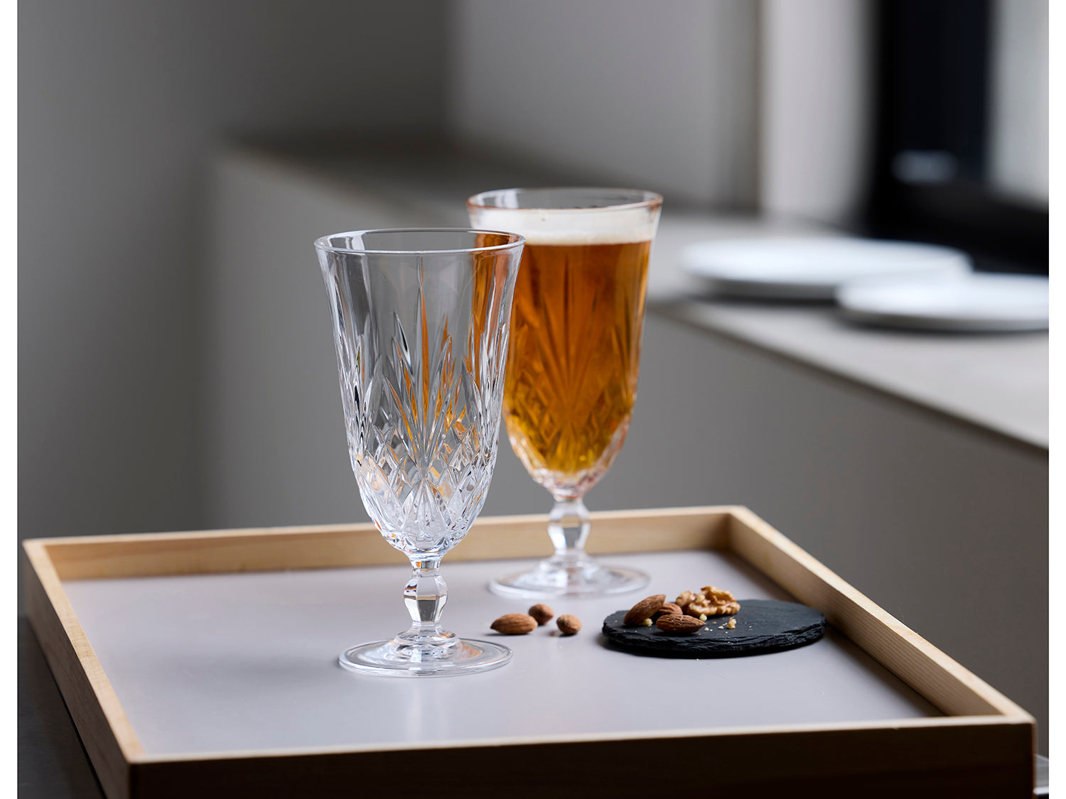 Ensemble de 4 verres à bière MELODIA 40cl Transparent Lyngby Glas - Mathon - 10