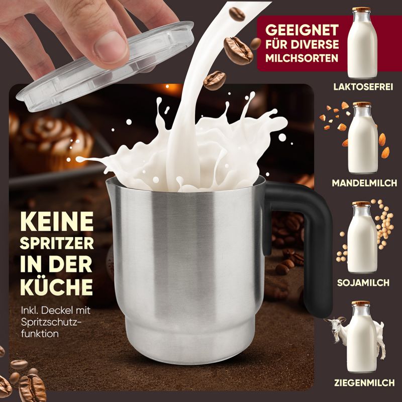 Mousseur à lait 500W Clatronic MS3812-Noir Clatronic - Mathon - 4