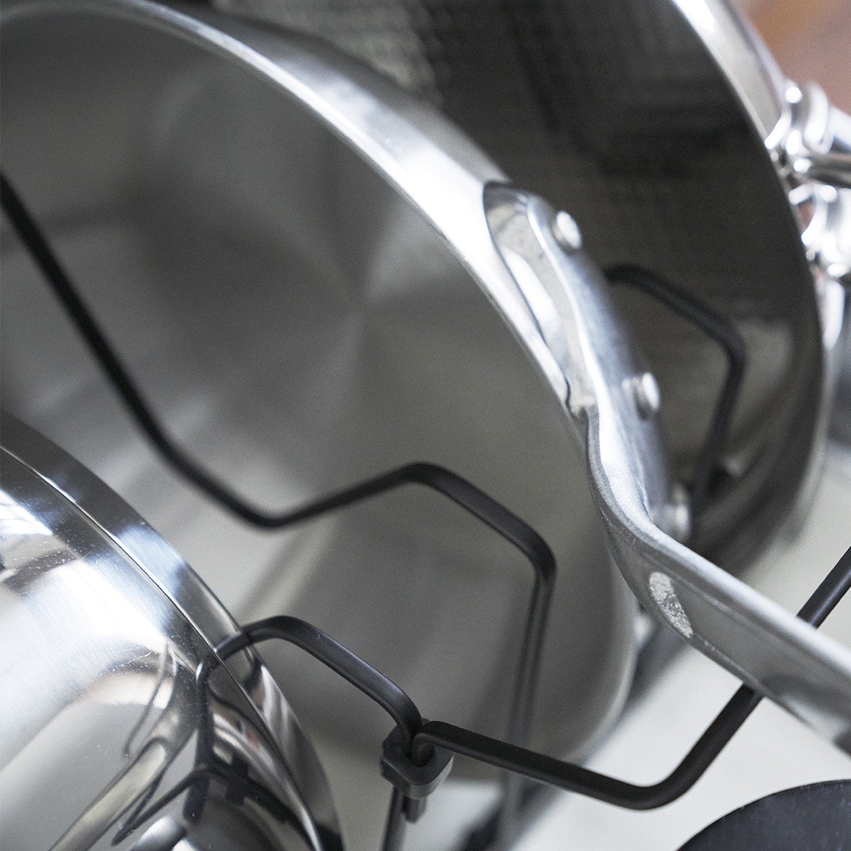 Rangement poêles et couvercles extensible en acier Calicosy - Mathon - 2