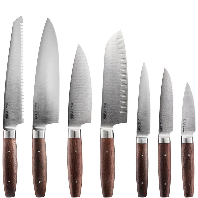 Couteau universel Enno 11,5 cm avec lame dentelée en acier et bois Gefu - Mathon - 6