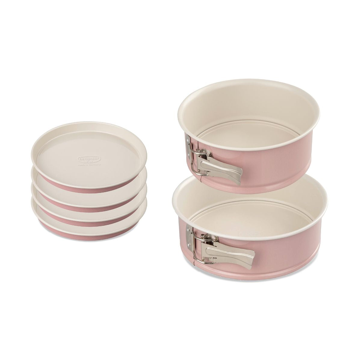 Set de 2 moules à manqué 18 et 20 cm et moules pour layer cake Dr. Oetker Rétro Dr. Oetker - Mathon - 1