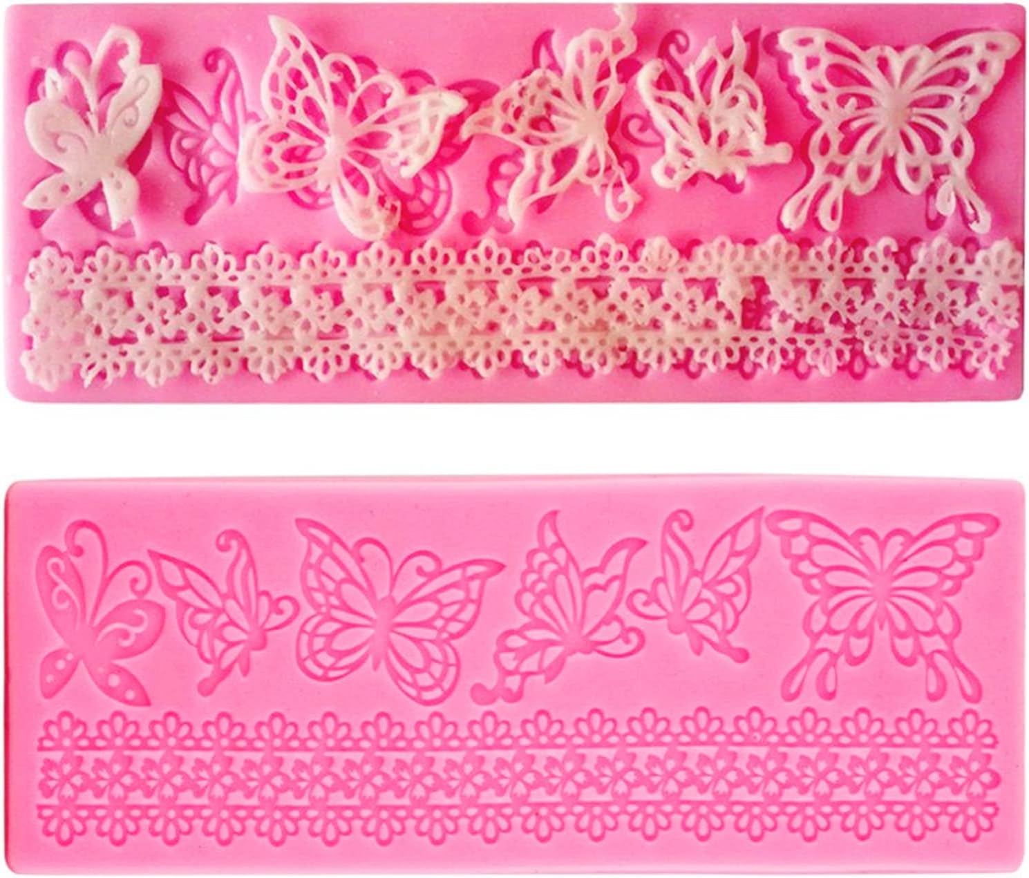 Moule rose à gâteau petit, chocolat en forme de papillon dentelle en silicone de la cusine Vendos85 - Mathon