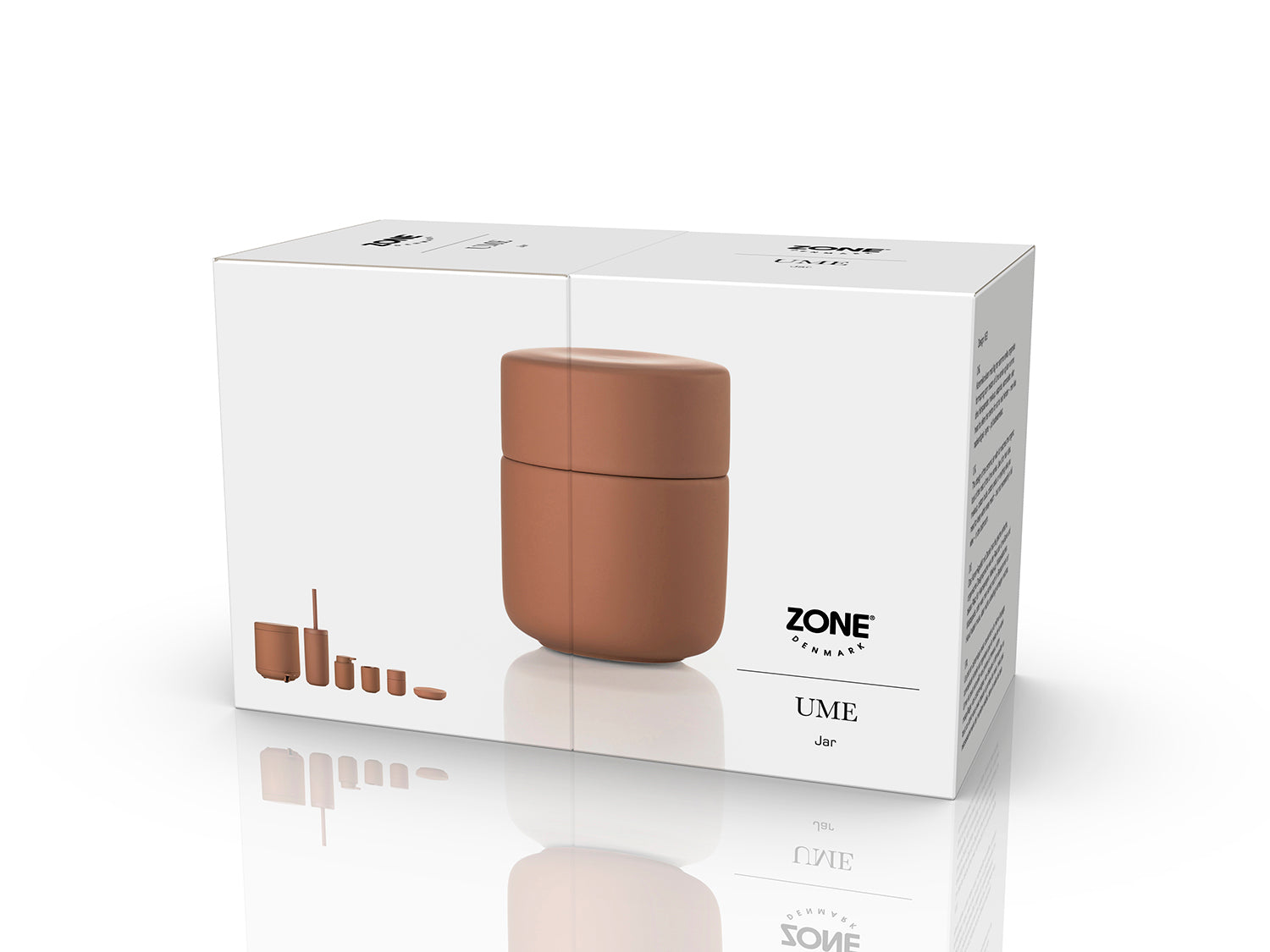 Pot avec couvercle UME en grès Ocre brun Zone Denmark - Mathon - 4