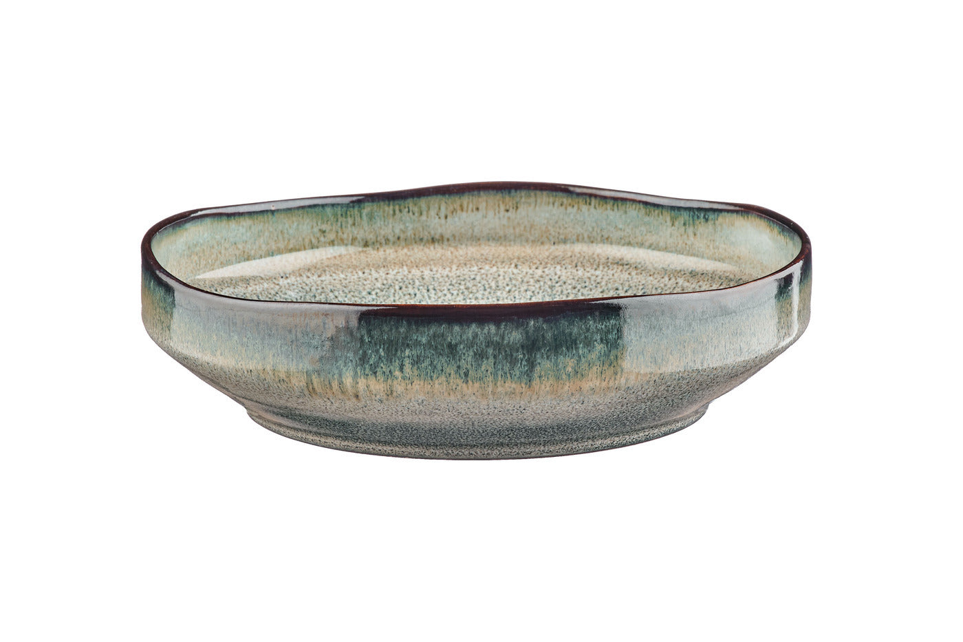 Lot de 6 assiettes creuses en grès gris D21 Björn - Mathon - 4