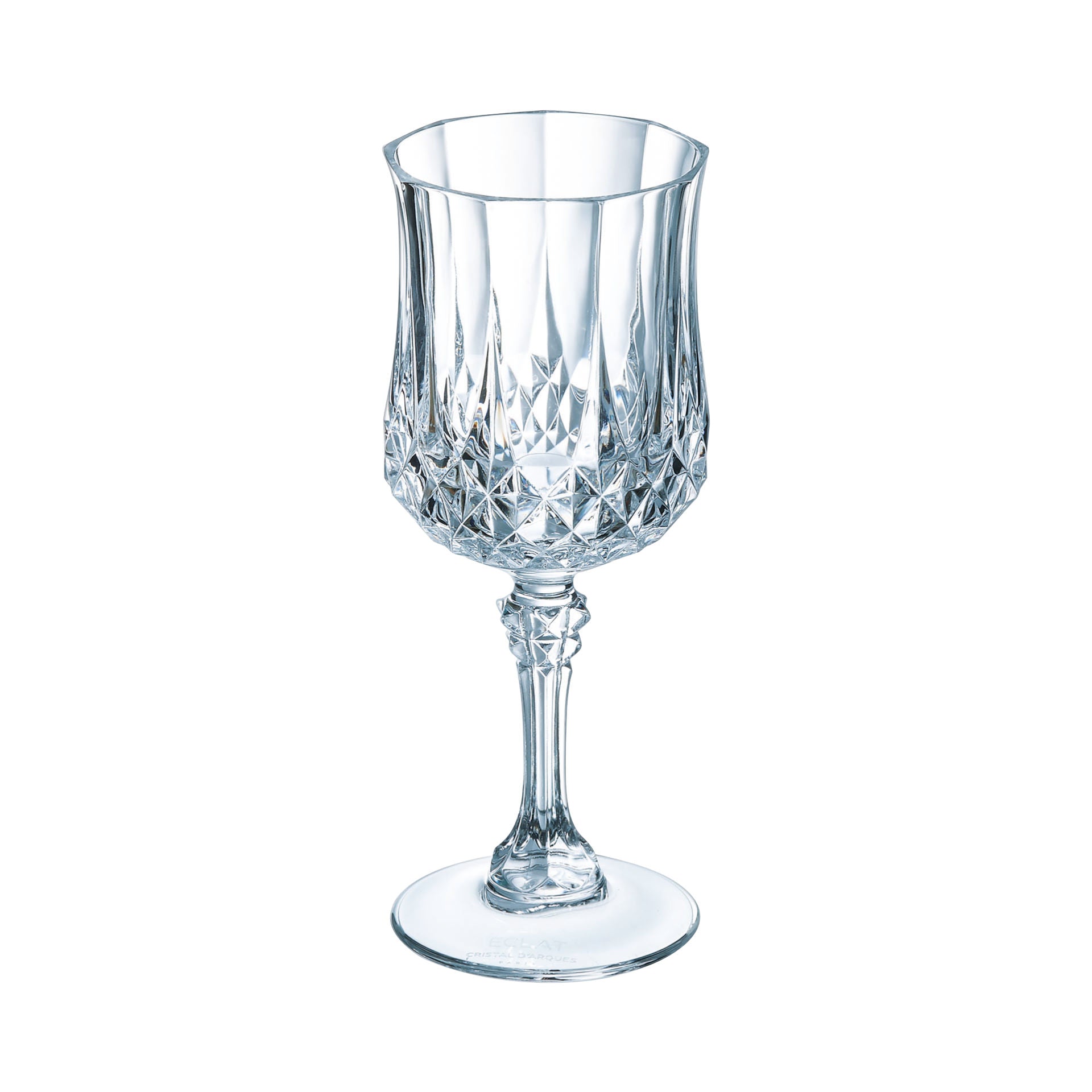 6 verres à pied 25cl Longchamp Cristal d