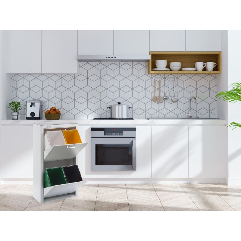 Poubelle cuisine de tri sélectif cubek, 4 compartiments de 20 litres. Don Hierro - Mathon - 9