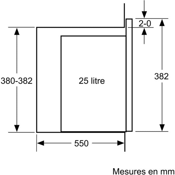 Micro-ondes Encastrable - Bosch Série 6 - Bfl554ms0 - Noir / Inox - 59 Bosch - Mathon - 6