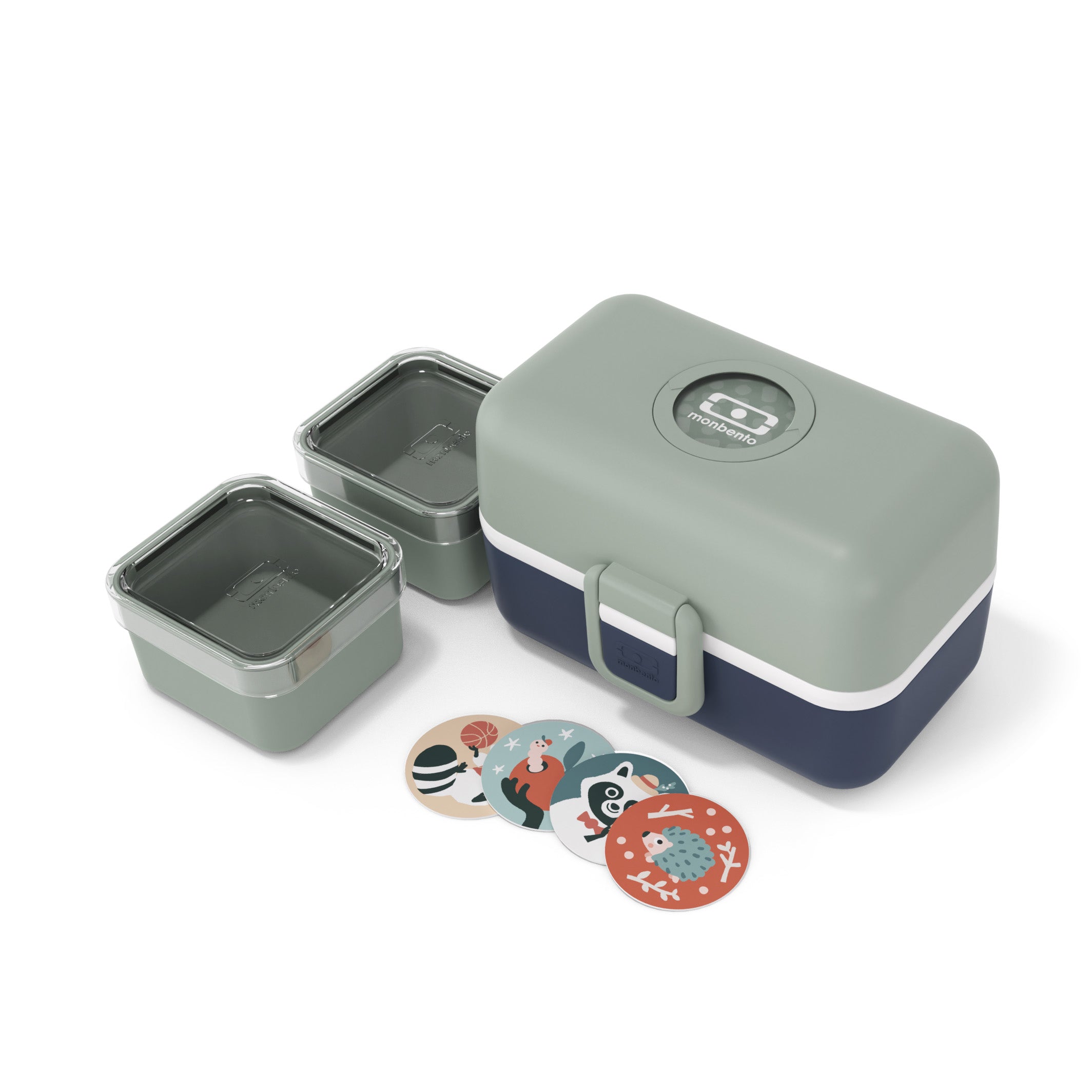 Lunch box à compartiments pour enfant Tresor 800ml Vert/Bleu Monbento - Mathon - 1