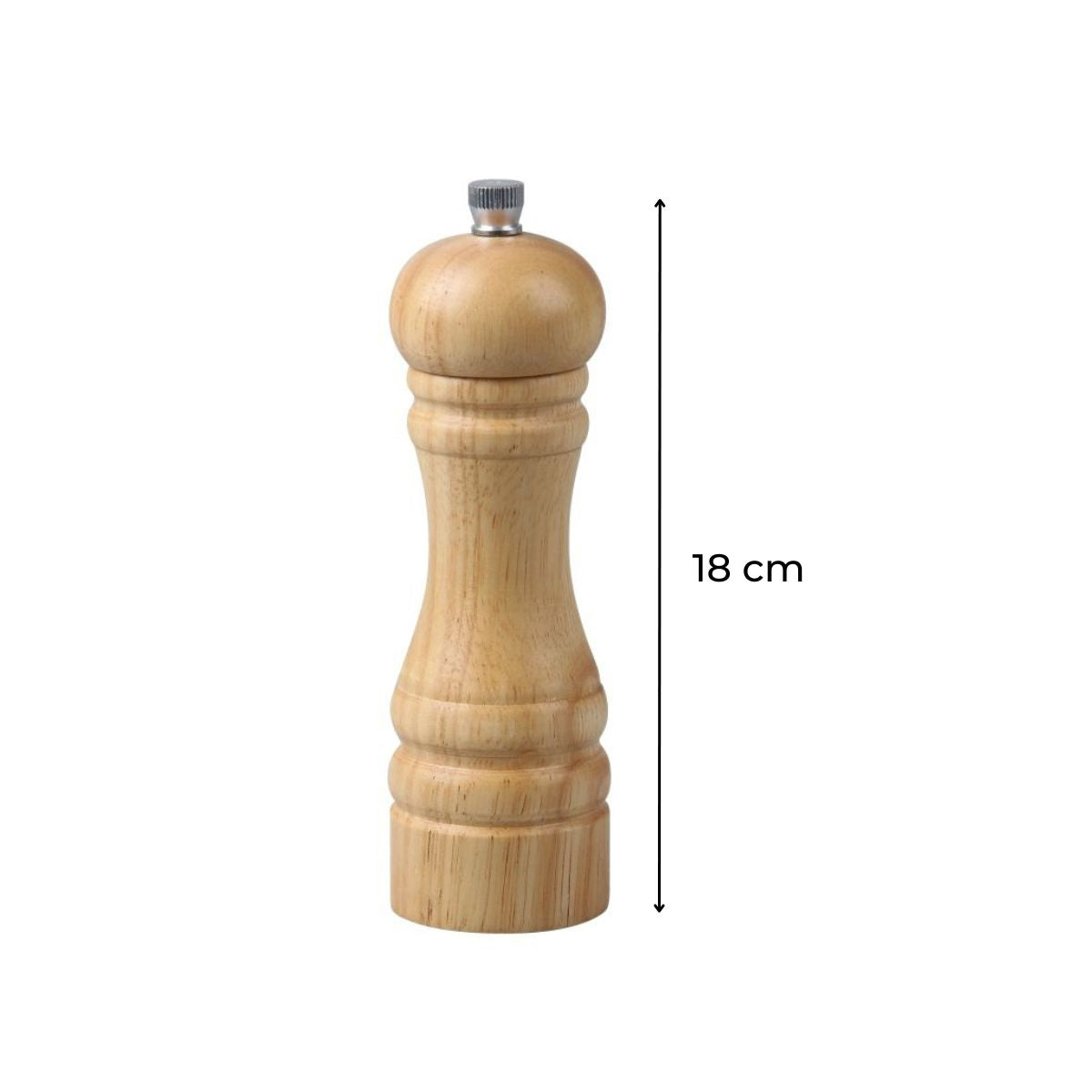 Ensemble de 2 Moulins à poivre manuel couleur bois 18 cm  Divers FM Professional - Mathon - 3