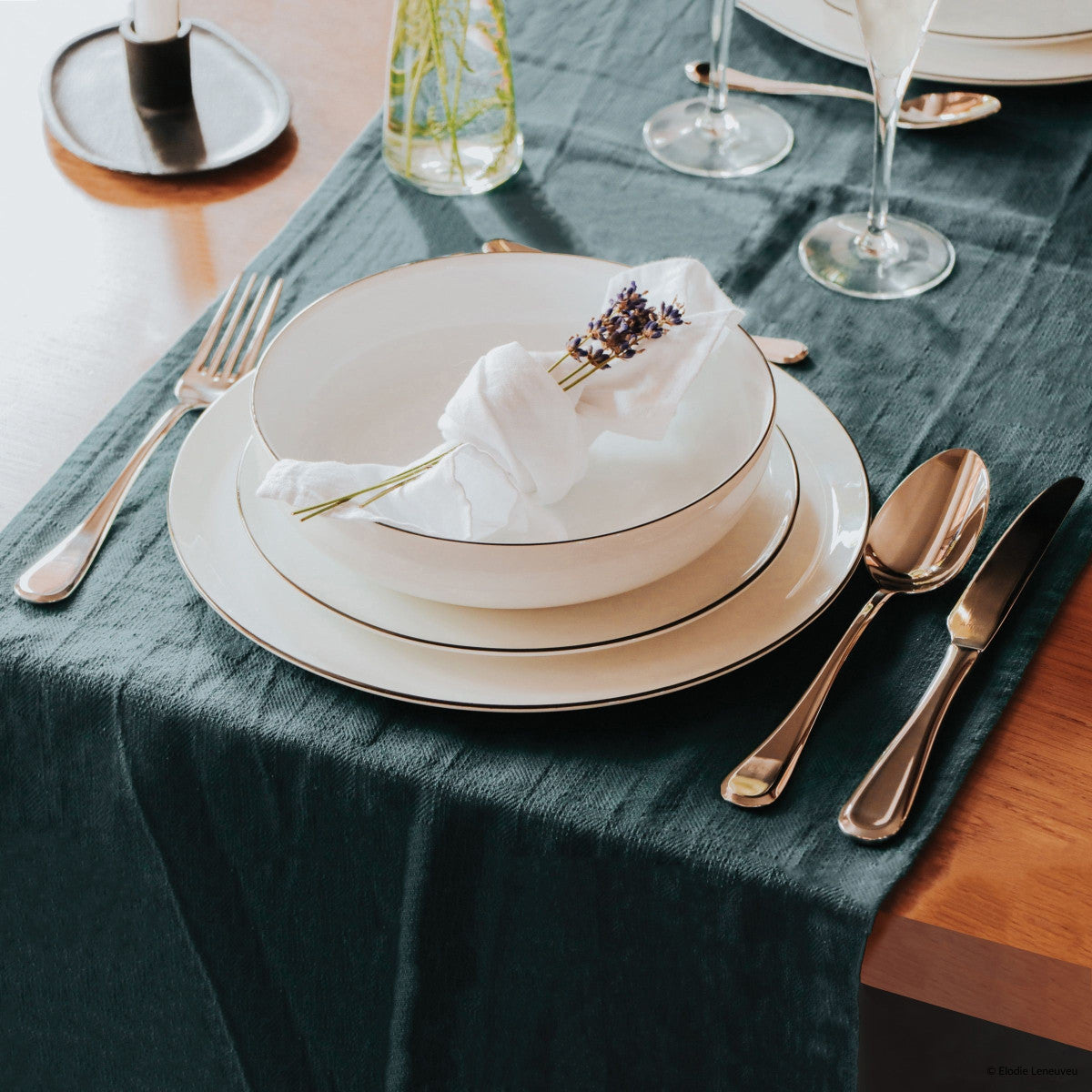 Yaka Noir - Assiette salade et pâtes 20 cm (lot de 6) Médard de Noblat - Mathon - 4