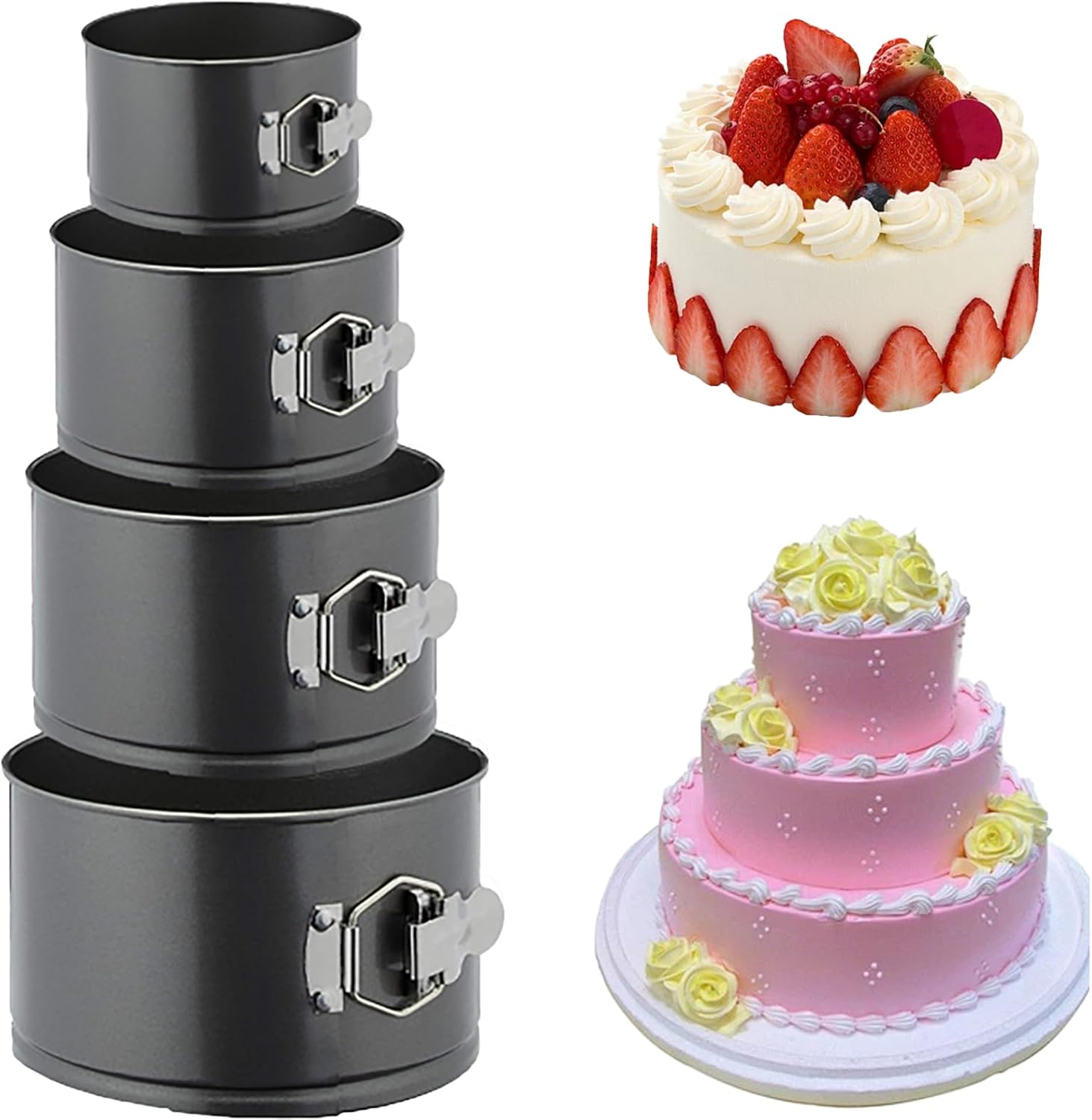 Set de 4, Moule à charnière, 4 Tailles (10/12/14/17cm) Vendos85 - Mathon