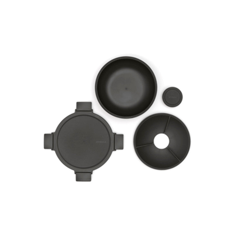 Conservation Des Aliments   Make & Take Boîte A Salade Ronde, 1.3l Dark Grey Brabantia - Mathon - 4