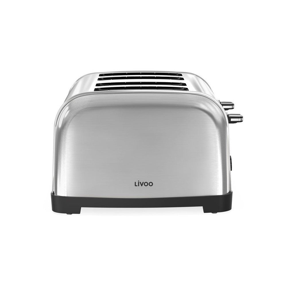 Grille-pain 4 Fentes - Livoo - Dod197 - 1700 W - 2 Thermostats Indépendants Et Réglables : 7 Niveaux - Acier Inoxydable Livoo - Mathon - 1