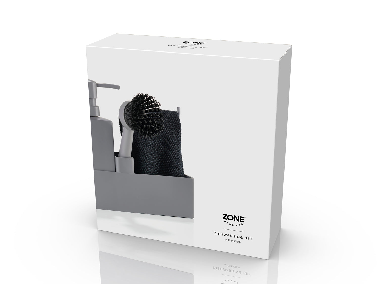 Set de vaisselle 4 pièces en silicone et céramique Gris froid Zone Denmark - Mathon - 2