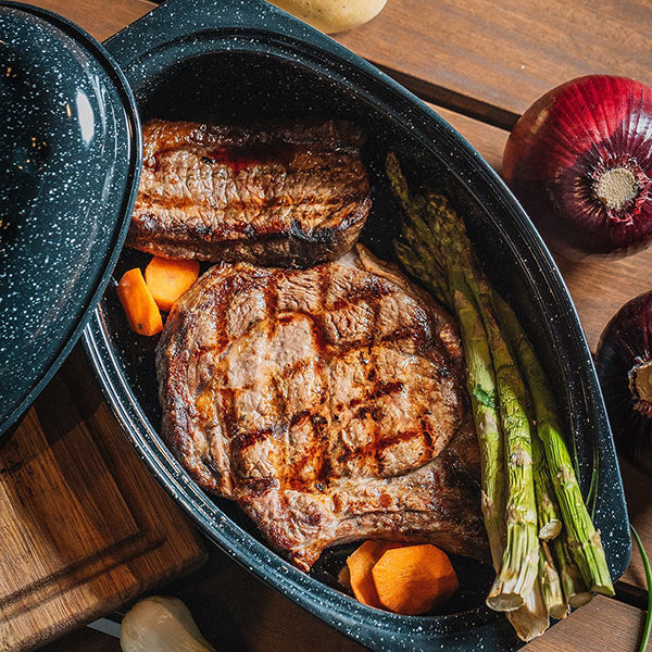 Roaster acier 2 4 personnes 33 cm Graniteware - Mathon - 4