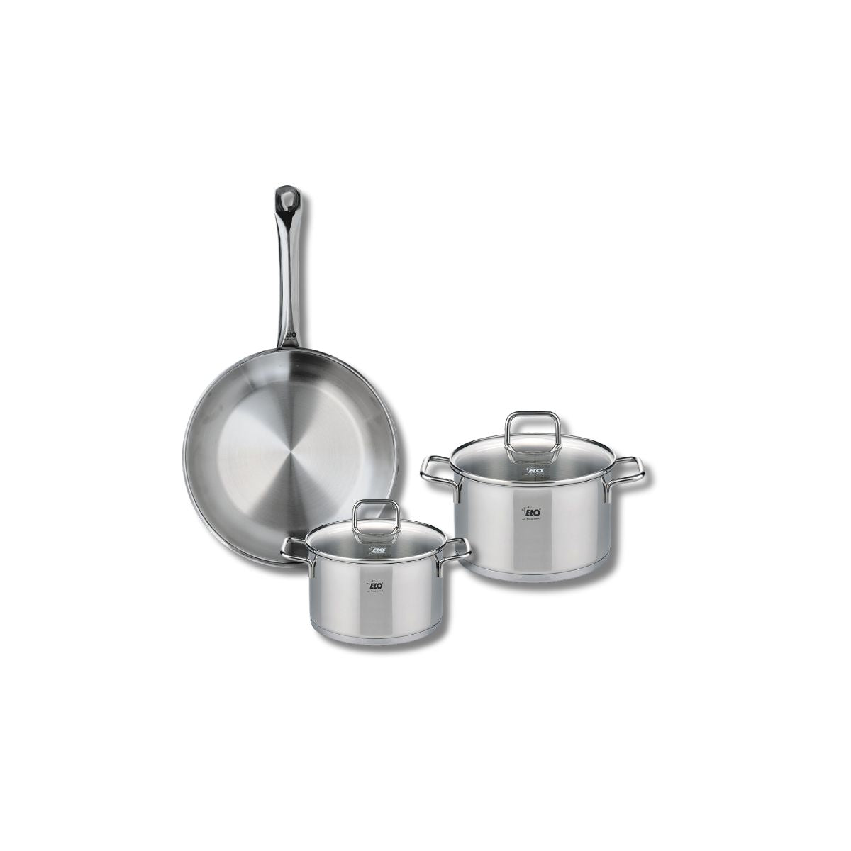 Ensemble de 1 Poêle de cuisson 24 cm et 2 faitouts 14 et 16 cm  Profi Citrin Elo - Mathon - 1
