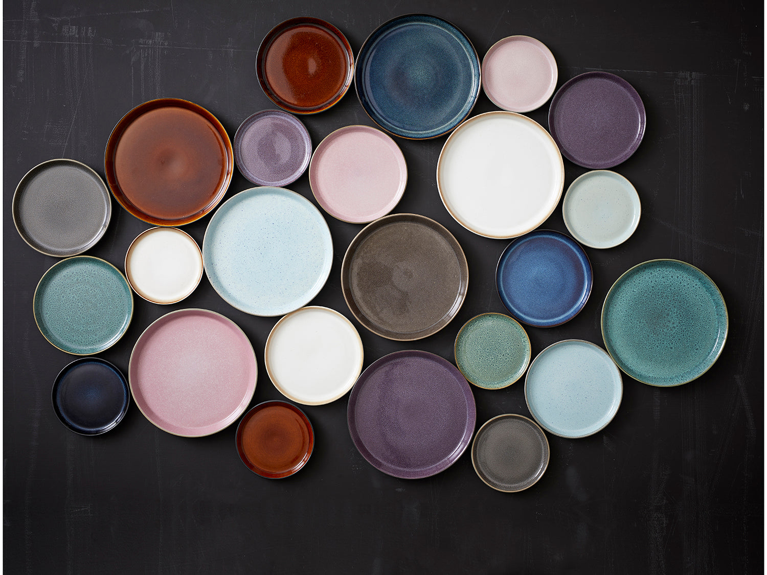 Assiette GASTRO en grès Noir/Violet Bitz - Mathon - 7