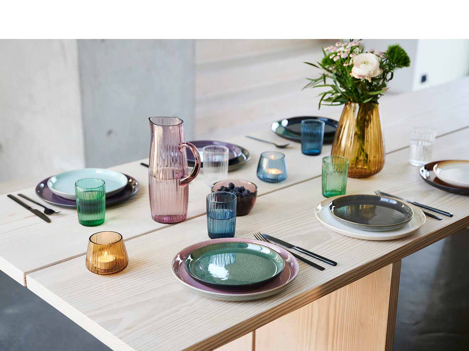 Pichet KUSINTHA en verre Rose Bitz - Mathon - 3